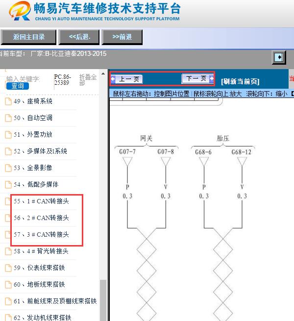 2013-2015年比亚迪秦网络通讯电路图