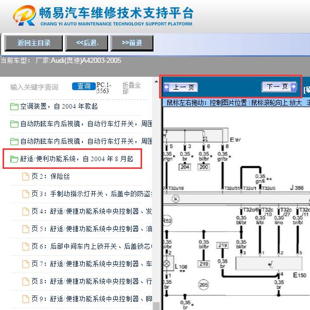 2005年奥迪A4  遥控电路图与位置图