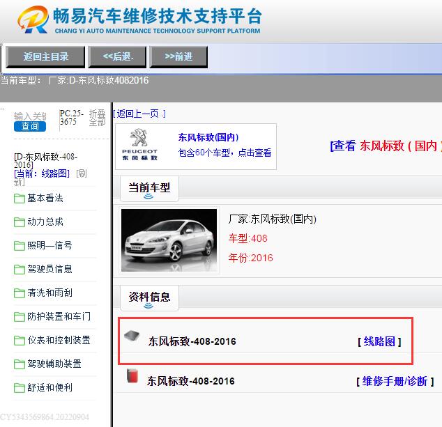 2016年标致408  全车电路图