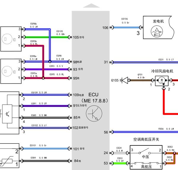 2015年长安CX20发电机电路图