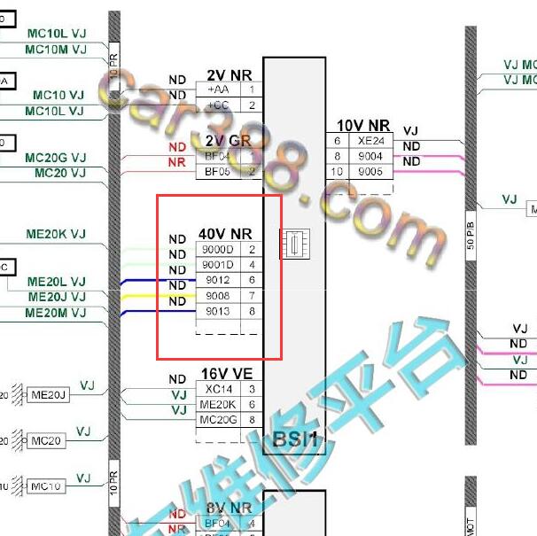 2014年标致207 40V NR插头资料