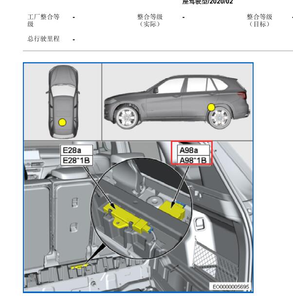 2021年宝马X1 油泵模块位置.