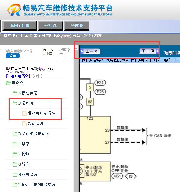2020年日产轩逸 起停电路图