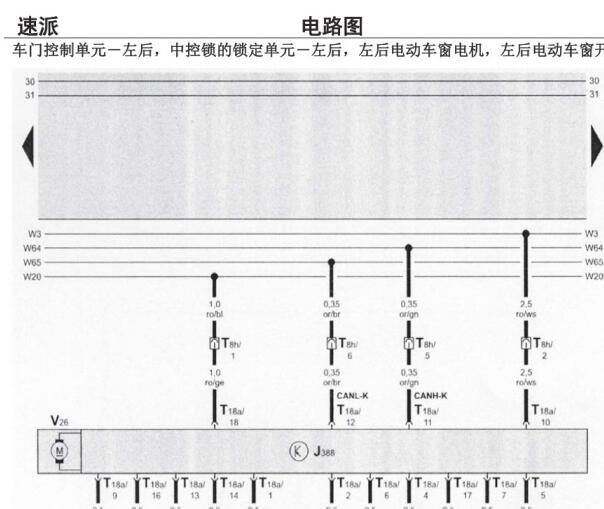 2004年斯柯达速派车门和网络通讯电路图