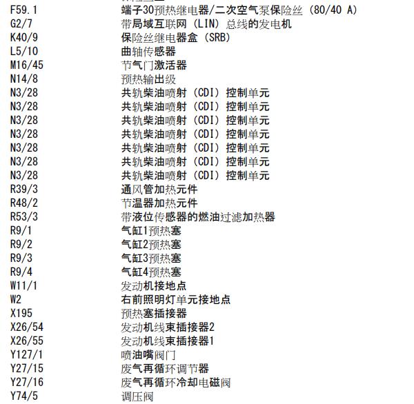 2017年奔驰凌特发动机节温器与启动电路图