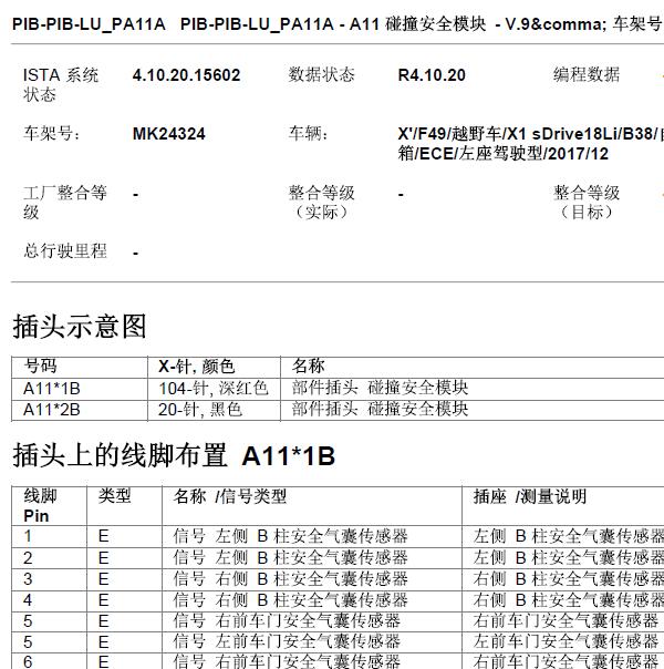 2017年宝马X1 气囊针脚