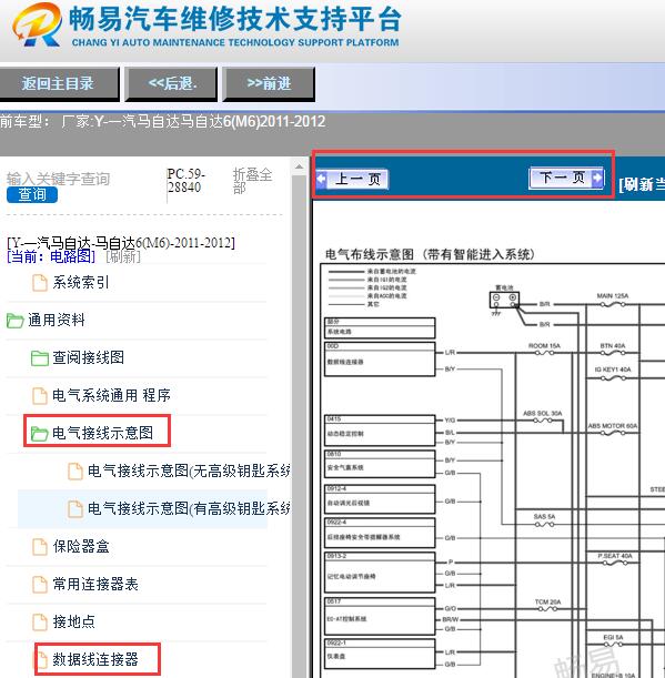 2011-2012年一汽马自达6(M6)保险盒电路图和通讯电路图