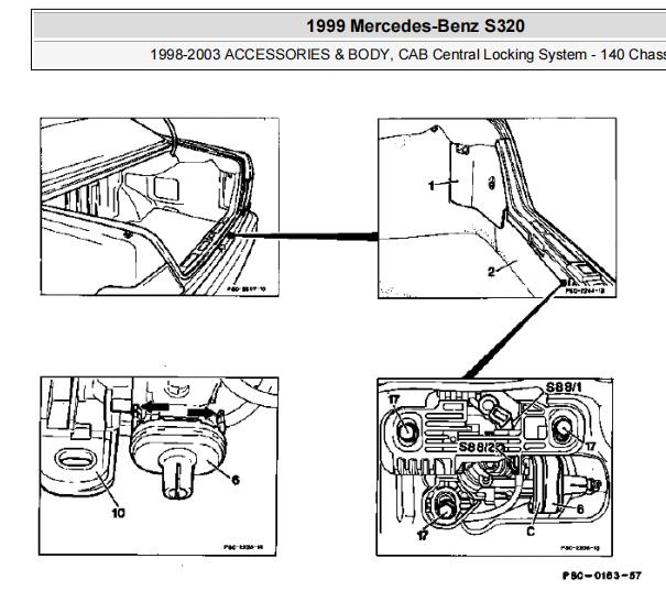 1999年奔驰S320门锁系统维修手册