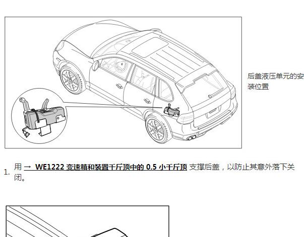 2010年保时捷卡宴尾门控制模块位置