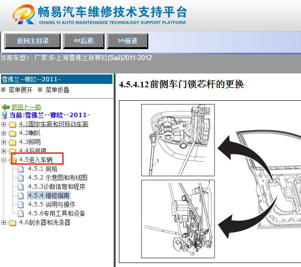 2011-2012年雪佛兰赛欧中控维修手册