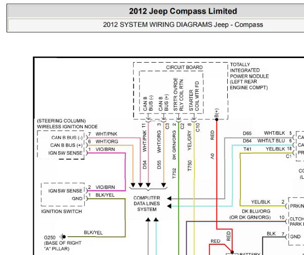 2012年吉普指南者起动机电路图