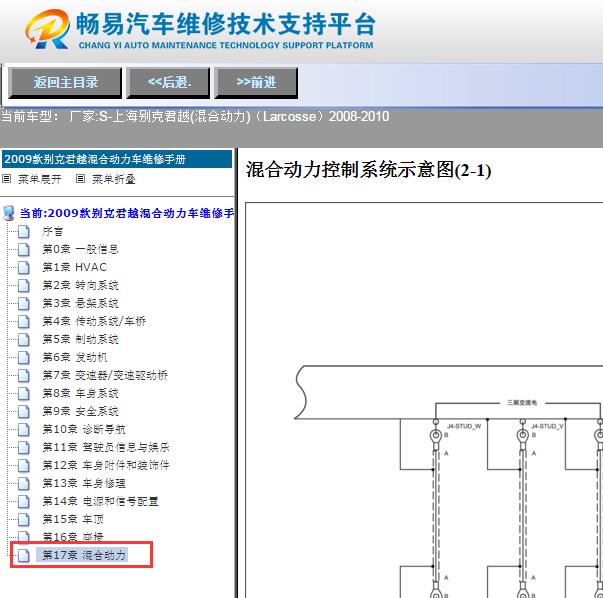 2010年别克君越混合动力系统电路图