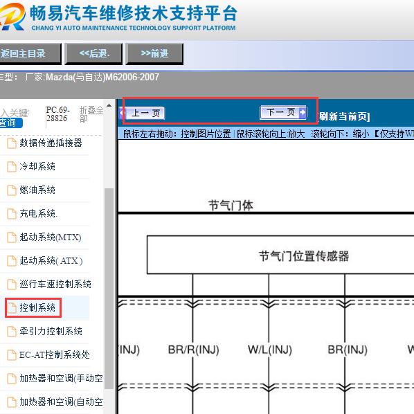 2006-2007年马自达M6节气门电路图