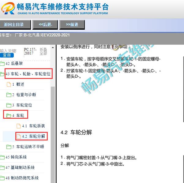 2020-2021年北汽昌河EV2车轮分解