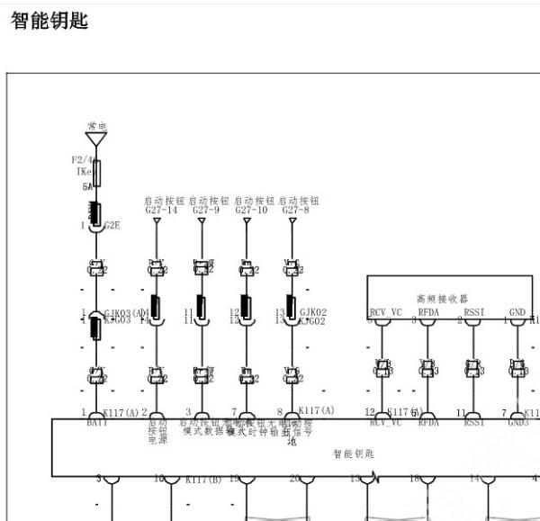 2021年比亚迪宋MAX智能钥匙电路图