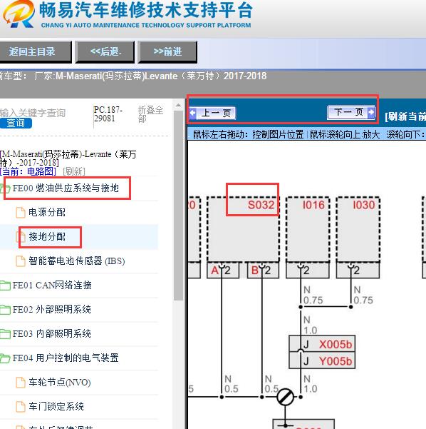 2017-2018年玛莎拉蒂莱万特发动机盖电路图