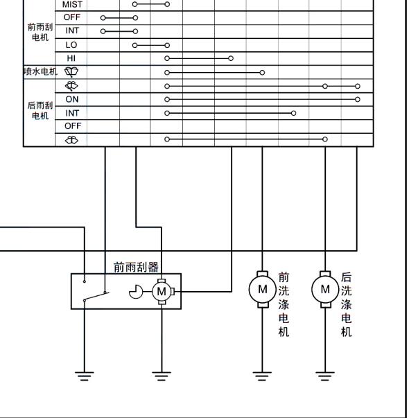 2014年吉奥GX6雨刮电路图