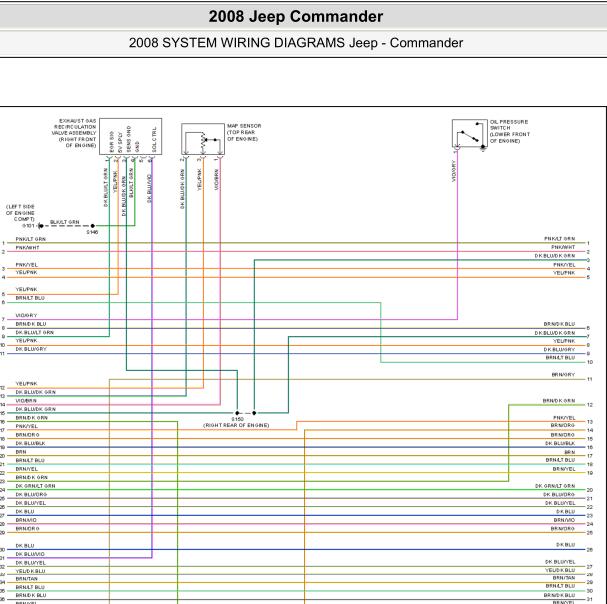 2008年吉普指挥官5.7发动机机油压力电路图