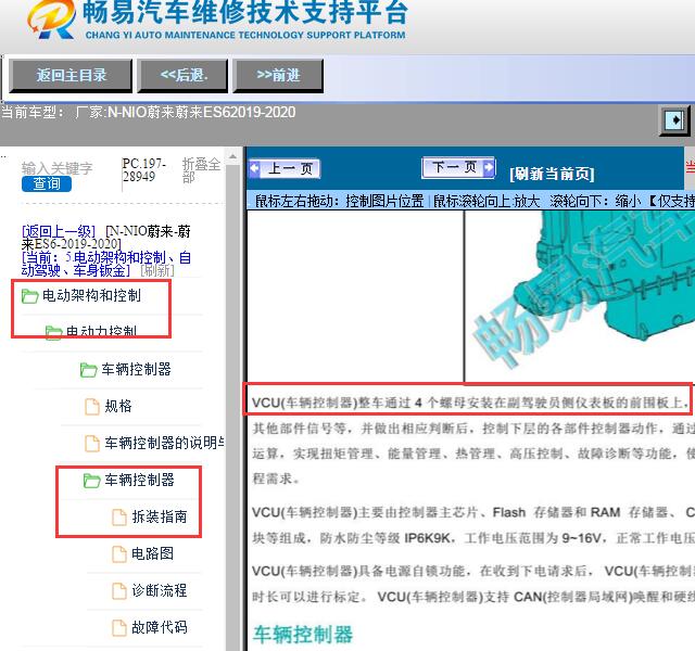 2019-2020年NIO蔚来-蔚来ES6车辆控制器位置