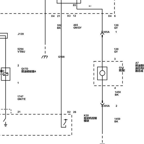 2022年别克英朗 L2B发动机油泵电路图.