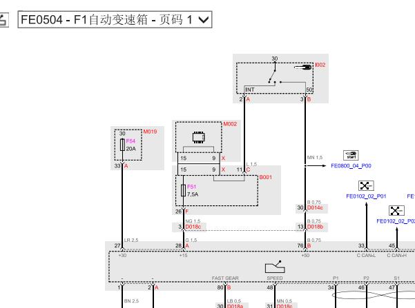 2009-2016年玛莎拉蒂GranTurismo变速箱电路图