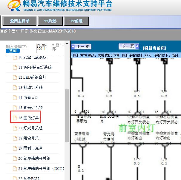 2017-2018年比亚迪-宋MAX室内灯电路图