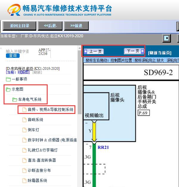 2021年起亚奕跑  倒车雷达电路图