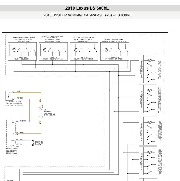 2010年凌志LS600HL空调和音响电路图