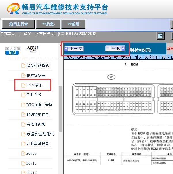 2012年丰田卡罗拉  U341E变速箱针脚资料