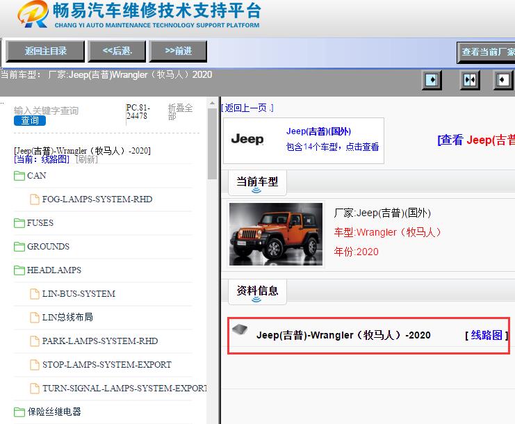2020年Jeep(吉普)-Wrangler（牧马人）电路图
