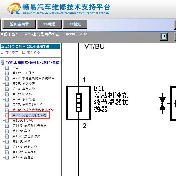2014年别克昂科拉  节温器电路图
