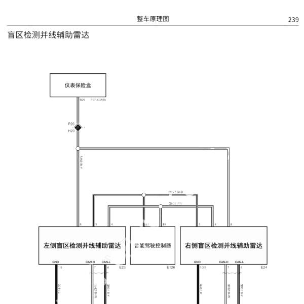 2021年坦克300  盲点检测电路图