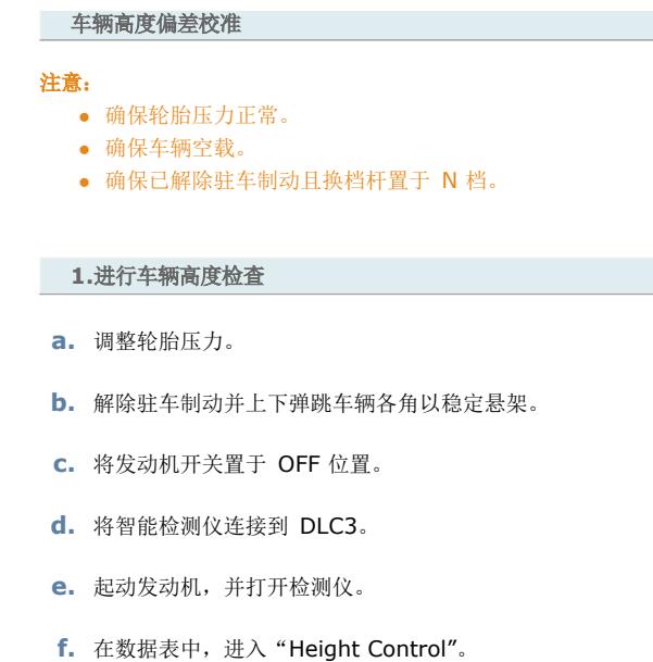 2006年雷克萨斯LS460  空气悬架匹配高度资料