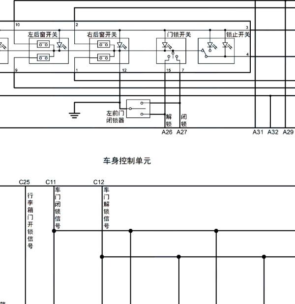 2014年广汽吉奥GX6  车身线路图