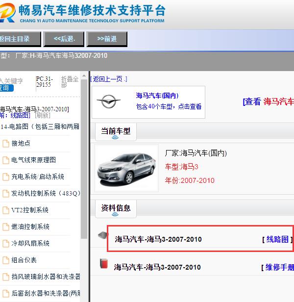 2007-2010年海马汽车海马3全车电路图