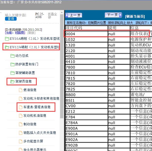 2011年标致508仪表电路图