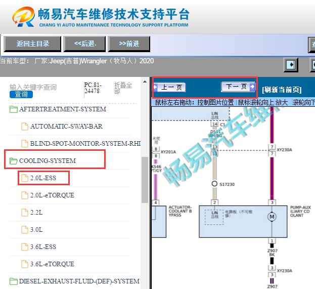 2020年吉普牧马人冷却系统电路图