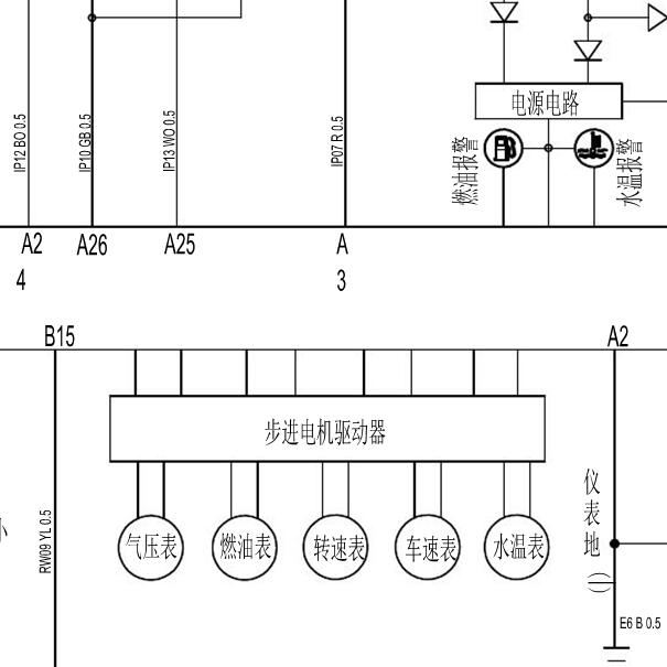 江淮骏铃 仪表电路图.