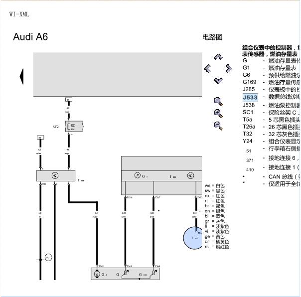2012年奥迪A6L OBD电路图