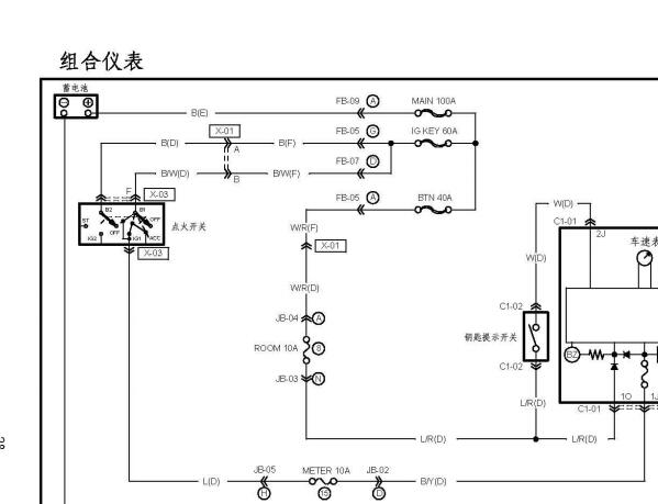 2006年海马福美来ABS和仪表电路图