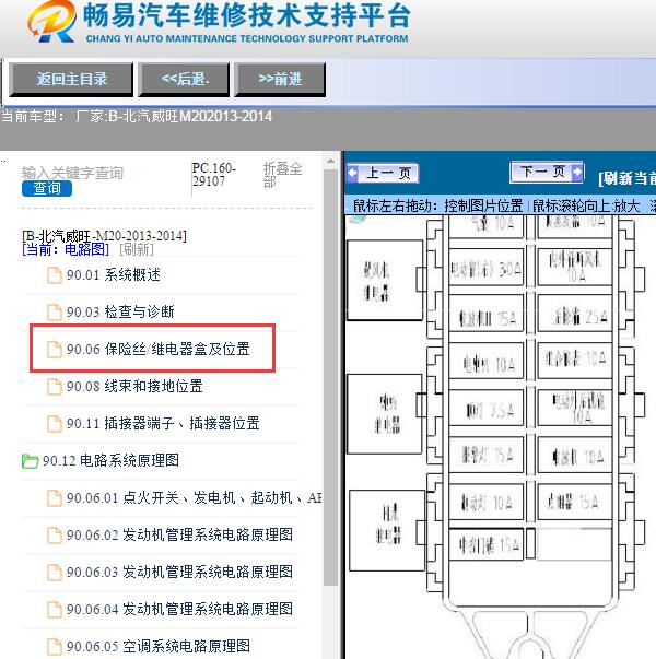 2013-2014年北汽威旺-M20喇叭继电器位置
