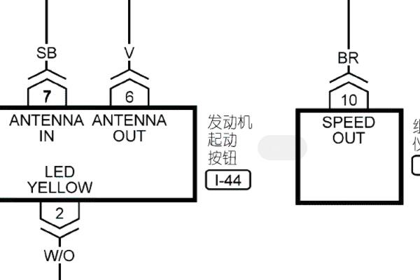 2013年东风裕隆纳智捷5 启动按钮电路图