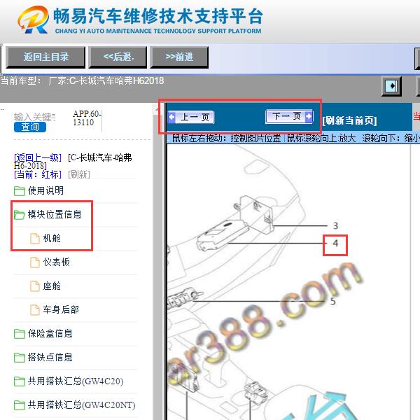 2018年哈弗H6  TBOX位置资料