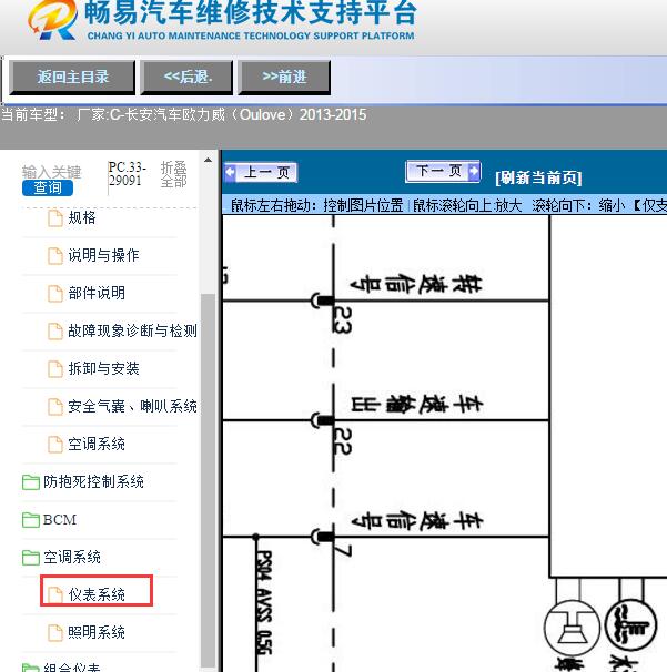 2013-2015年长安汽车-欧力威（Oulove）车速信号电路图