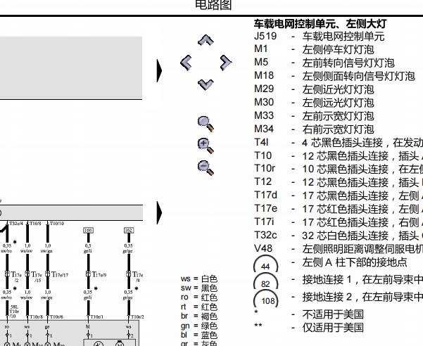 2011奥迪A6L大灯电路图