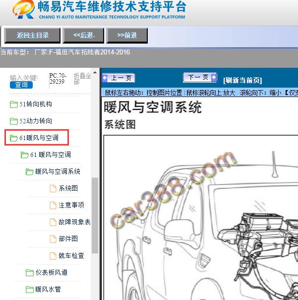 2014-2016年福田汽车-拓陆者空调维修手册