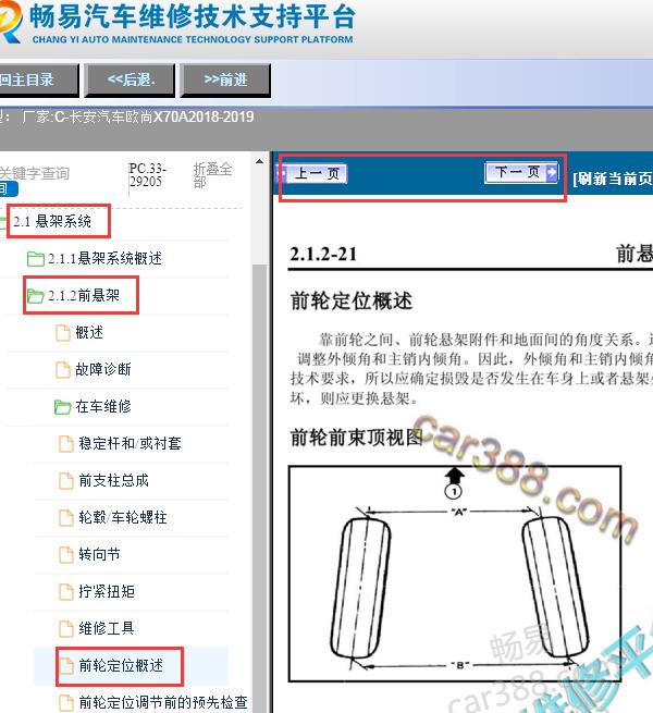 2018-2019年长安欧尚X70A四轮定位