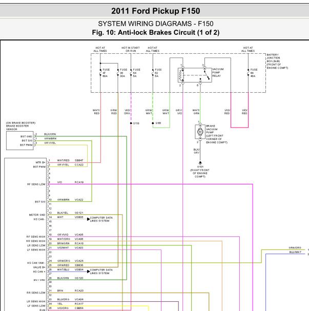 2011年福特猛禽ABS电路图