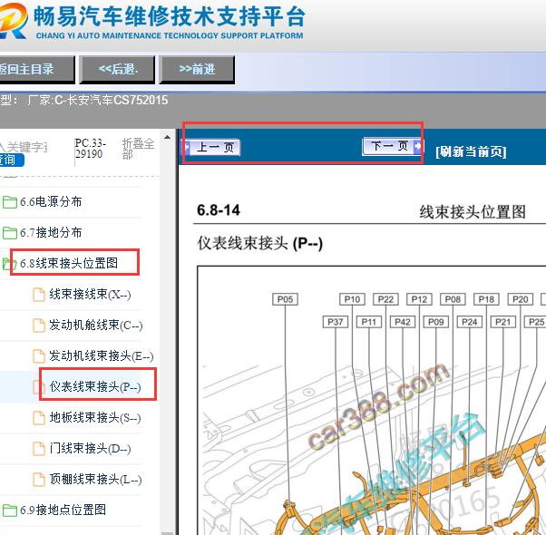 2015年长安CS75无钥匙相关部件位置