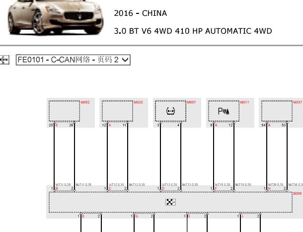 2016年玛莎拉蒂总裁网络通讯电路图